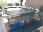 CaterTech contactgrill – 2200W, gietijzeren ribbel platen, Ophalen, Overige typen, Zo goed als nieuw, Metaal