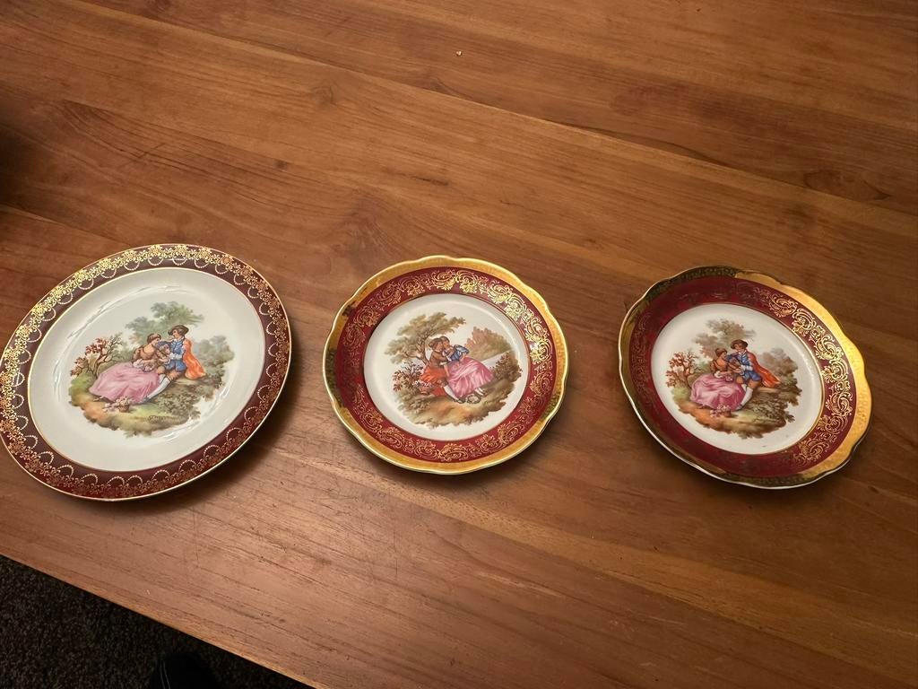 Franse Limoges porseleinen platen/ borden, Ophalen of Verzenden