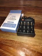 USB 4-slot Li-ion batterij oplader YH-18650-4, Ophalen of Verzenden