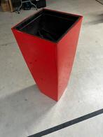 Moderne rode plantenbak - LECHUZA CUBICO ALTO PREMIUM 40, Tuin en Terras, Ophalen, Kunststof, Minder dan 60 cm, Vierkant