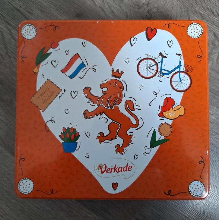 Verkade koektrommel, Verzamelen, Blikken, Gebruikt, Koek(jes), Verkade, Ophalen of Verzenden