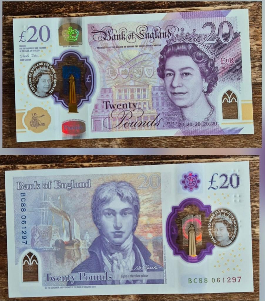 20 pond Engeland 2018 UNC Pick396, Ophalen of Verzenden, Overige landen, Los biljet