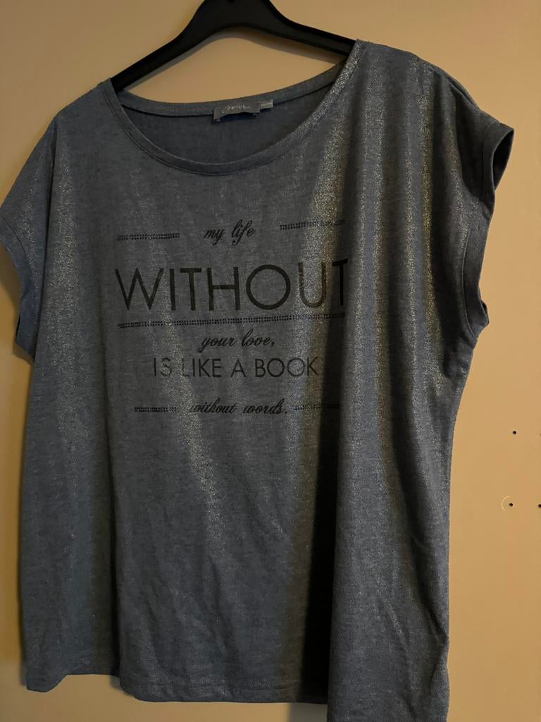 Mooi donkergrijs shirt van Geisha maat 44, Kleding | Dames, T-shirts, Maat 42/44 (L), Ophalen of Verzenden, Zo goed als nieuw