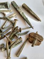 Bodemvondst - bronzen - koperen - nagels - spijkers - antiek, Ophalen of Verzenden, Koper