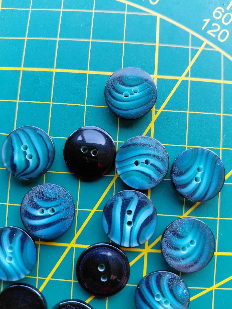 Knoopjes blauw/groen, Ophalen of Verzenden, Nieuw, Knoop of Knopen