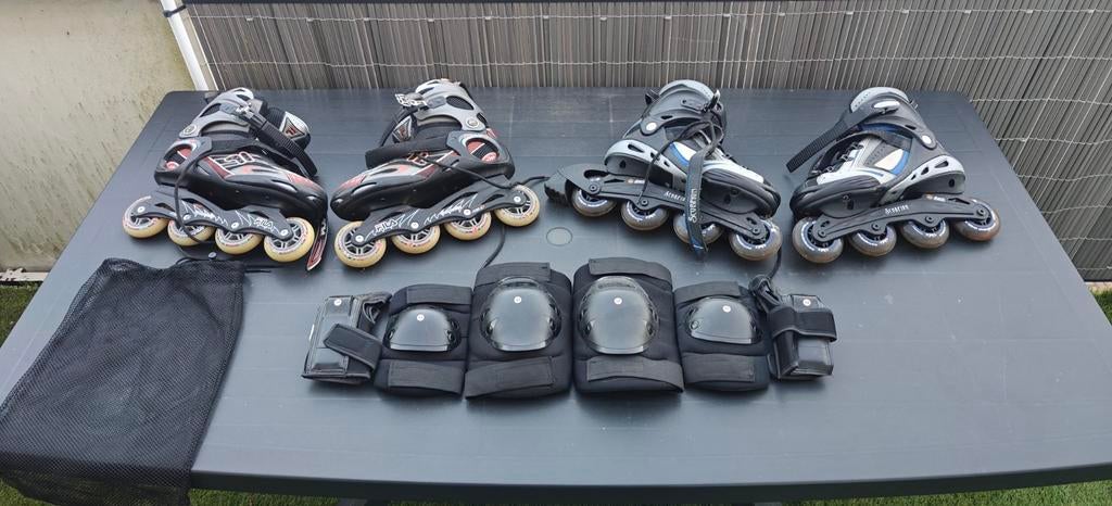 Fila en Skorpion skates met valbescherming, Overige merken, Gebruikt, Heren, Ophalen of Verzenden