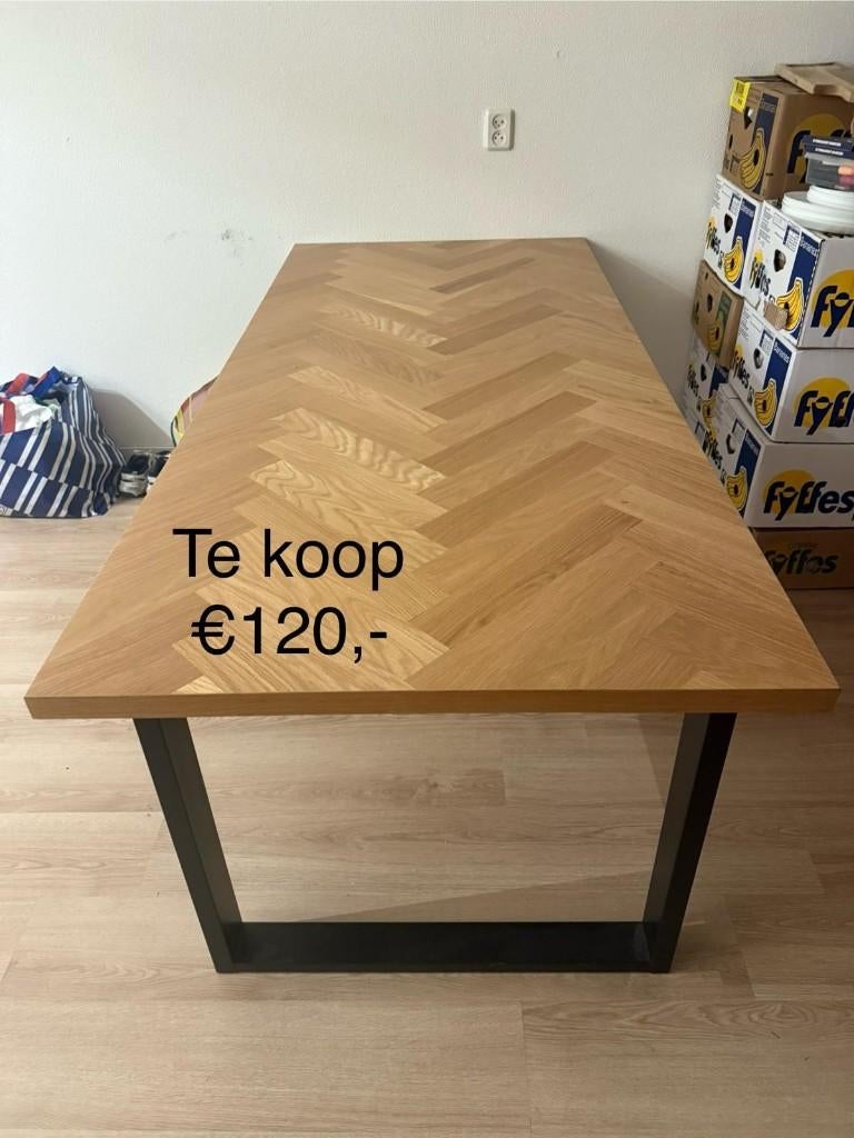 Eettafel, Ophalen, 50 tot 100 cm, Zo goed als nieuw, 150 tot 200 cm