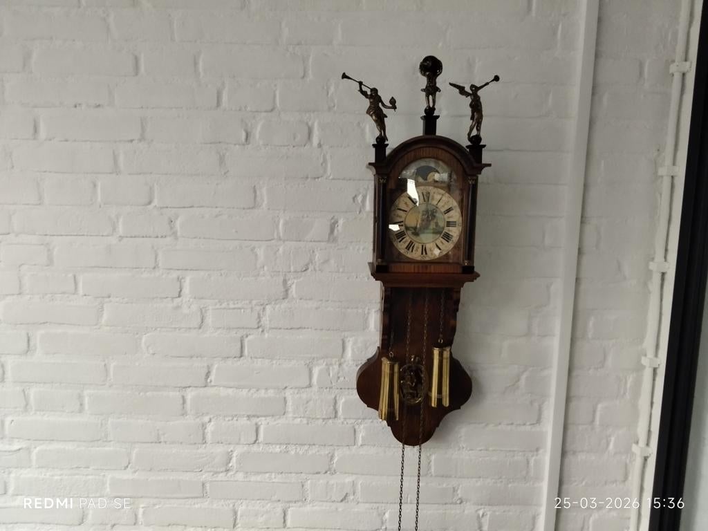 Friese STAARTKLOK HOOGTE 79 CM  IN SUPERSTAAT., Antiek en Kunst, Antiek | Klokken, Ophalen of Verzenden