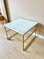 Muzes Dian Salontafel Bijzettafel Goud Wit NIEUW, Ophalen, Minder dan 55 cm, Vierkant, Nieuw