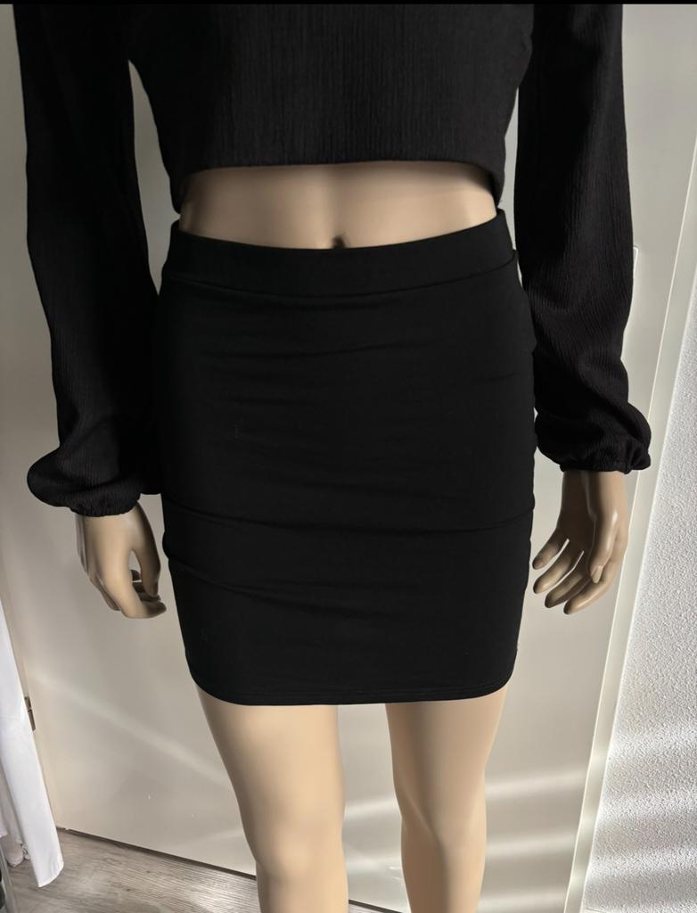 Shein zwart rok maat S, Kleding | Dames, Ophalen of Verzenden, Zo goed als nieuw, Zwart, Boven de knie