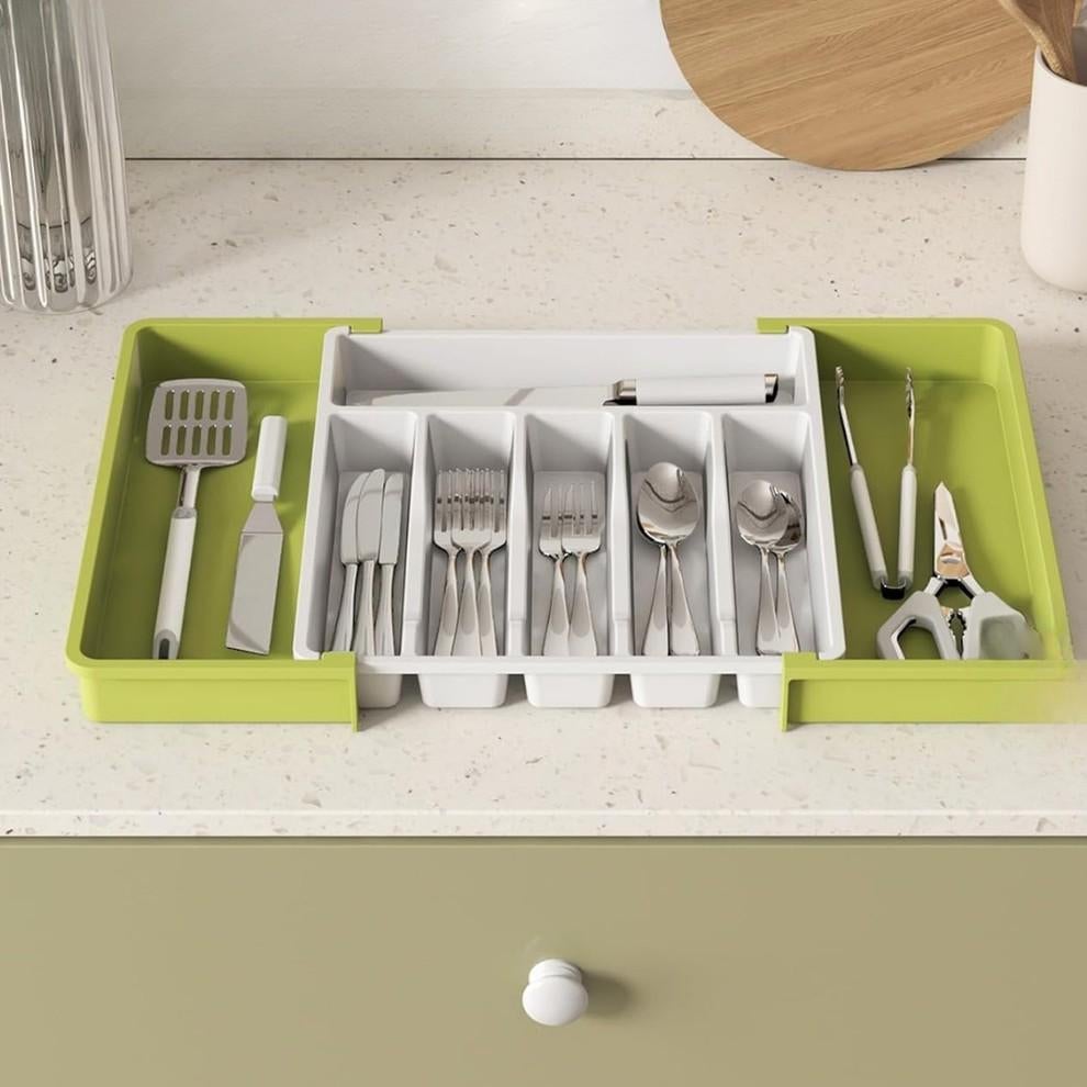 Verstelbare Besteklade Organizer - Kunststof Keuken Indeling, Huis en Inrichting, Keuken | Keukenbenodigdheden, Overige typen