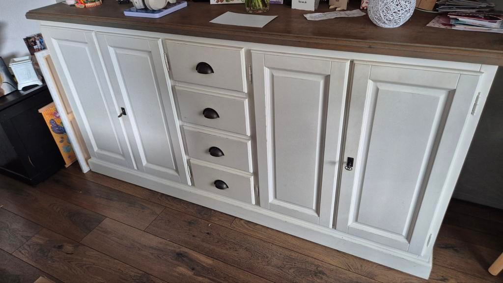 Set. Dressoir en tv meubel Richmond, Ophalen, Gebruikt, 25 tot 50 cm, 200 cm of meer