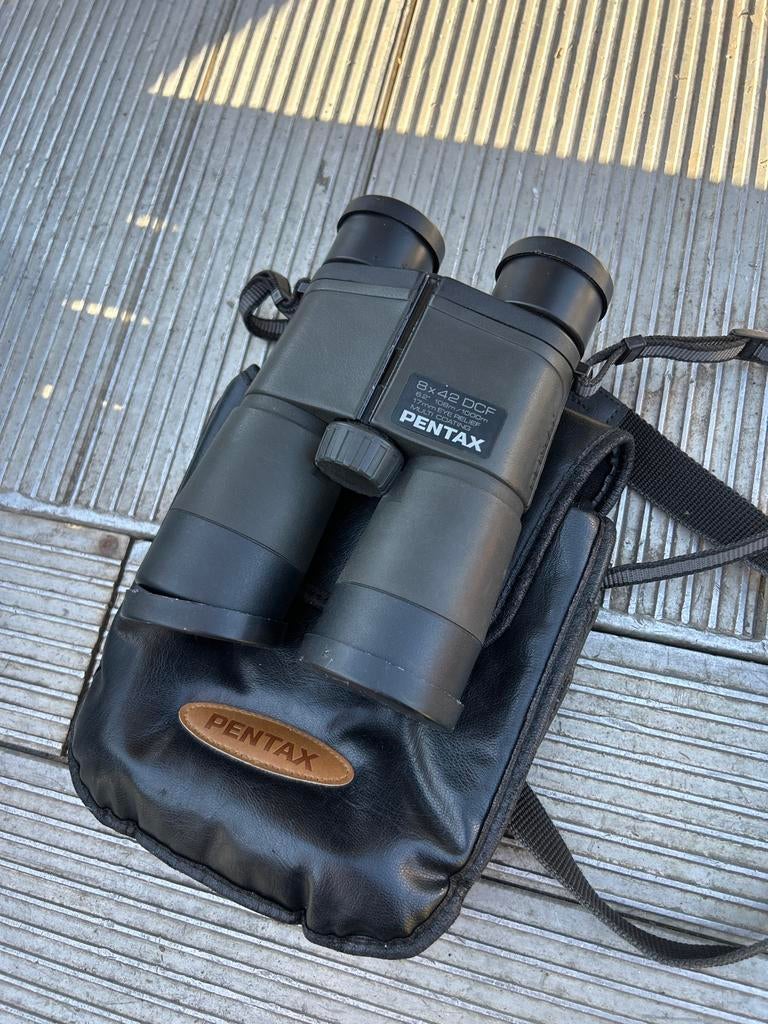 Pentax 8x42 DCF Verrekijker met Hoes, Gebruikt, Ophalen of Verzenden, Met hoes of tas, Dakkant (recht)