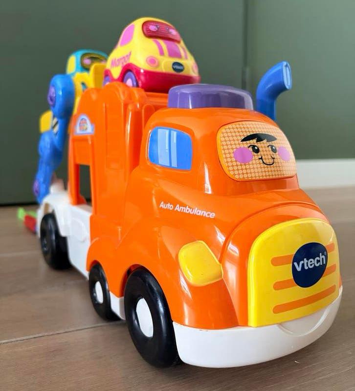 VTech Auto Ambulance met 2 mini voertuigen, Kinderen en Baby's, Speelgoed | Speelgoedvoertuigen, Ophalen, Zo goed als nieuw