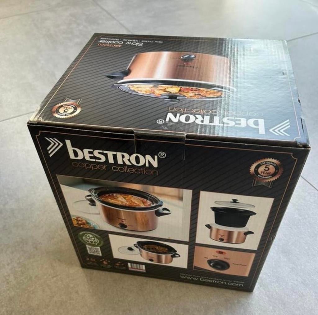 NieuwBestron Slowcooker 3,5L copper collection, Ophalen of Verzenden, Nieuw