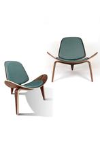 OHNO Shelldone Stoel - Bruin, Groen - 2 voor €450, Huis en Inrichting, Overige kleuren, Niet ingevuld, Nieuw, Ophalen of Verzenden