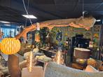 Hanglamp teakhout uniek 150 cm, Ophalen of Verzenden, Nieuw, 75 cm of meer