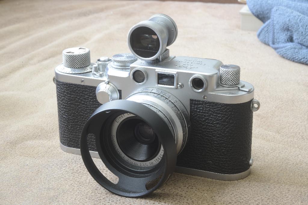 Leica IIIF + 35mm summaron , 50mm summitar, 90m elmar + acc., Audio, Tv en Foto, Fotocamera's Analoog, Ophalen of Verzenden, Gebruikt