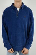 Ralph Lauren corduroy/velours trui met kwart rits - XL, Kleding | Heren, Blauw, Ralph Lauren, Maat 56/58 (XL), Ophalen of Verzenden