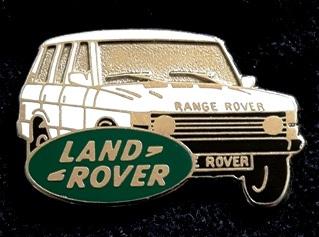 Land Rover- Range Rover pin wit emaille, Verzenden, Nieuw, Transport, Speldje of Pin