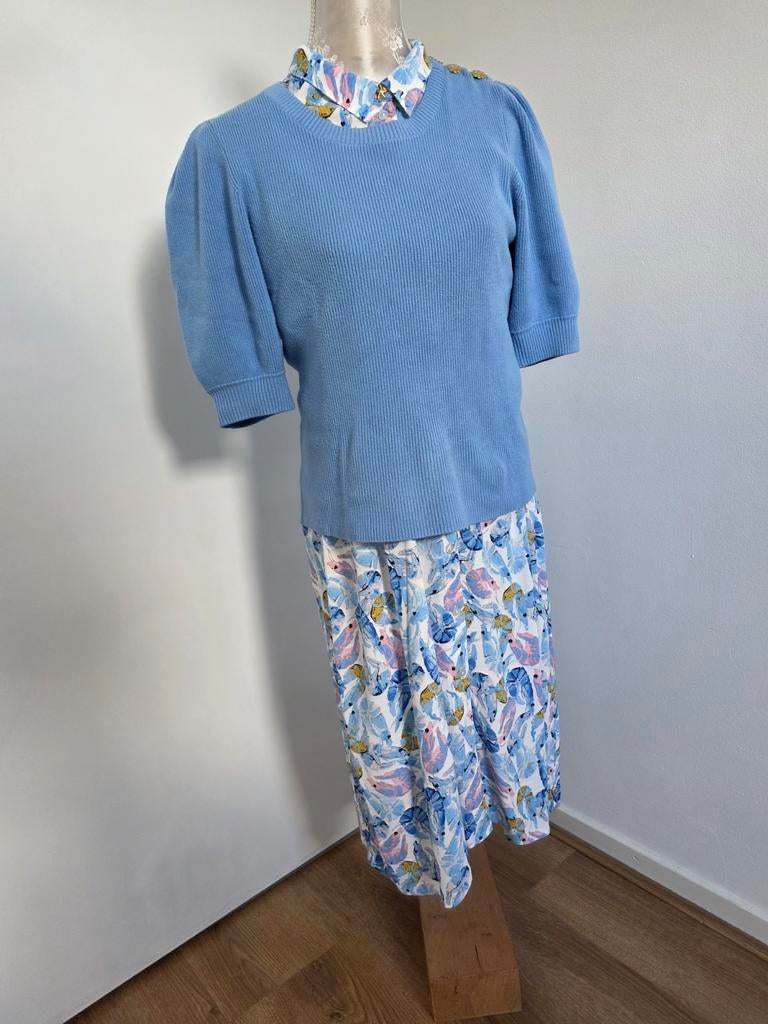 Fabienne Chapot truitje met pofmouwtjes - Maat L, Blauw, Maat 42/44 (L), Ophalen of Verzenden, Fabienne Chapot