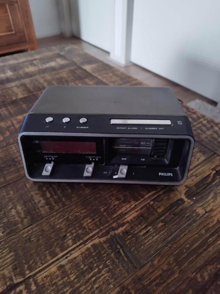 Vintage Philips alarm radio alarm buzzer, Ophalen of Verzenden, Philips