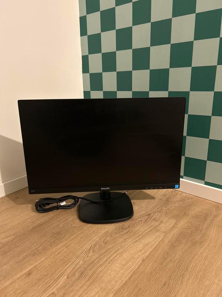 Philips 243V7QJAB/00 Full HD Monitor - 24 inch, Computers en Software, Monitoren, Zo goed als nieuw, 60 Hz of minder, HDMI, Ingebouwde speakers