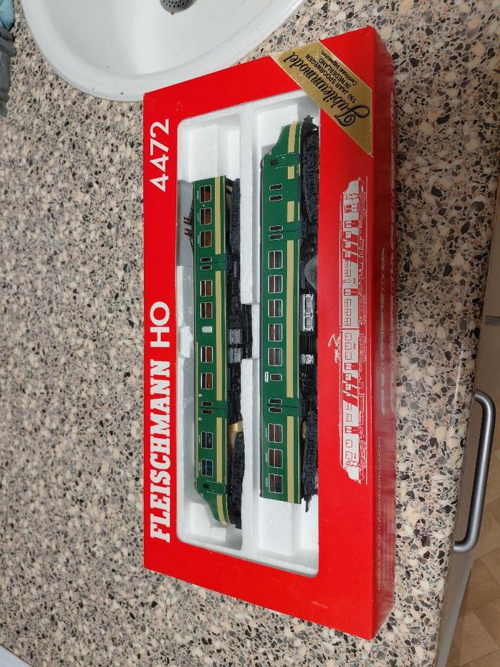 Fleischmann plan v groen, Hobby en Vrije tijd, Modeltreinen | H0, Zo goed als nieuw, Treinset, Gelijkstroom, Fleischmann, Analoog