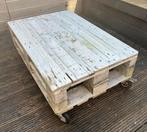 Pallet loungetafel met wielen – 120x80x44, Huis en Inrichting, Tafels | Salontafels, Gebruikt, 100 tot 150 cm, Minder dan 50 cm