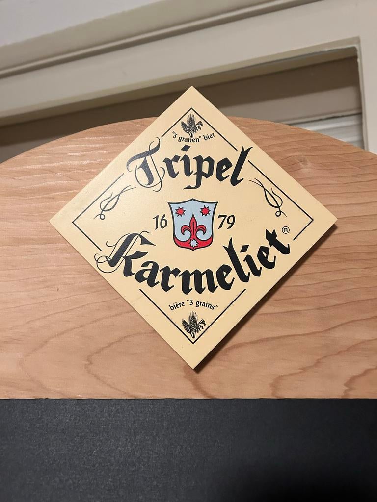 Tripel Karmeliet Stoepkrijtbord - Nieuw in doos, Ophalen, Nieuw, Reclamebord, Plaat of Schild, Overige merken