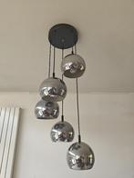Hanglamp 5 bollen, Gebruikt, Ophalen of Verzenden, Retro, Metaal