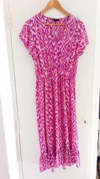 My Jewellery Limited jurk print multicolor fuschia oranje/40, Maat 38/40 (M), Ophalen of Verzenden, Zo goed als nieuw, Onder de knie