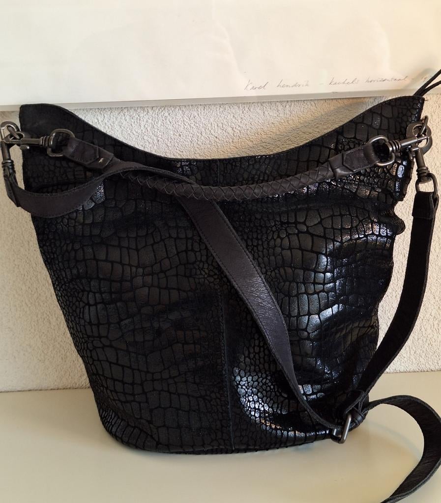 Leren tas in crocoprint van Liebeskind, Sieraden, Tassen en Uiterlijk, Tassen | Damestassen, Ophalen of Verzenden, Zo goed als nieuw