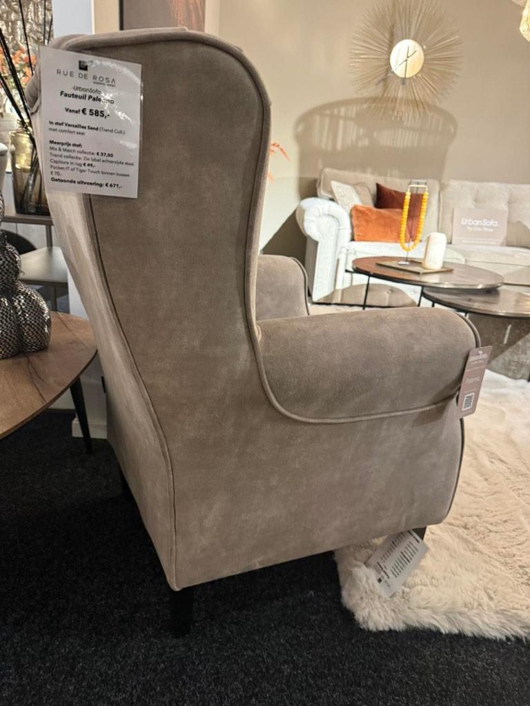 Landelijke fauteuil Palermo van UrbanSofa, Huis en Inrichting, Fauteuils, Ophalen, Markt 27-29 Wageningen, UrbanSofa, Nieuw