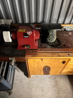 Houten werkbank met Creusen machine en bankschroef, Doe-het-zelf en Verbouw, Ophalen, Gebruikt, 170 cm of meer, Bankschroef