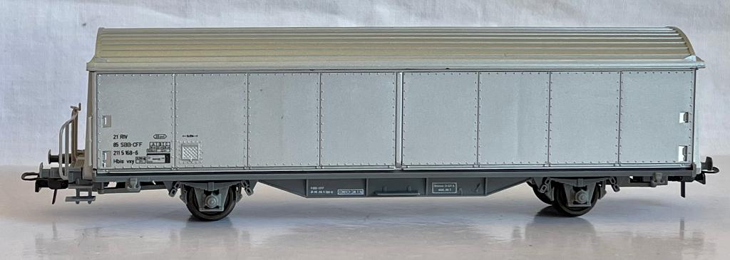 Roco 4340E: Schuifwandwagon Hbis vxy van de SBB, Gelijkstroom, Wagon, Ophalen of Verzenden, Zo goed als nieuw
