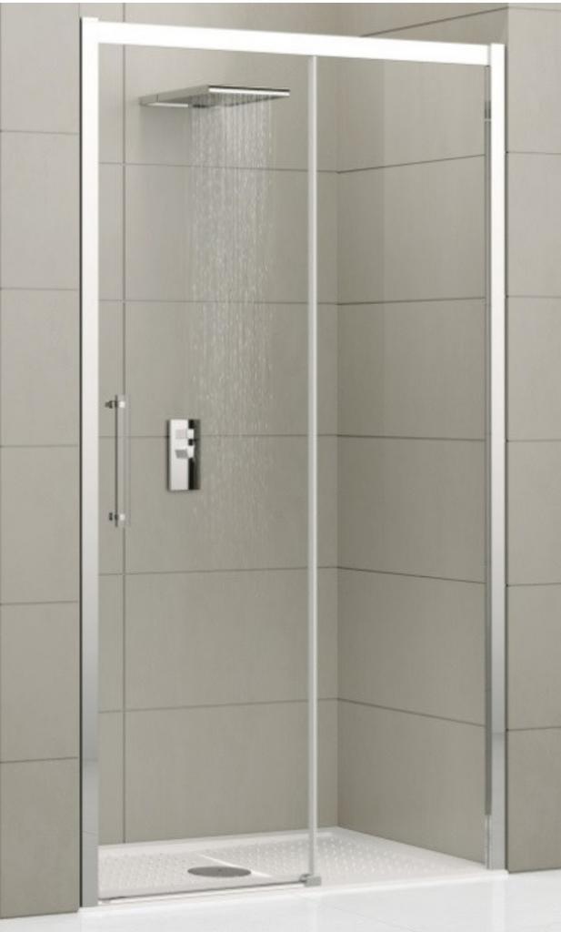 Novellini schuifdouchedeur 140 breed, Ophalen, Nieuw, Glas, Douche