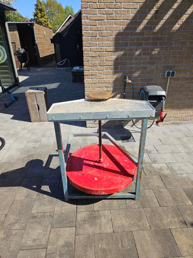 Robuuste Pottenbakkersschijf - Handbediend, Hobby en Vrije tijd, Pottenbakken, Ophalen, Gebruikt