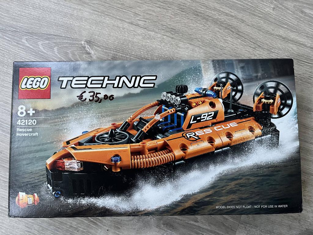 Lego - Technic 42120 - Reddingshovercraft, Ophalen, Zo goed als nieuw, Complete set, Lego