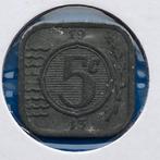 5 Cent Zink / Vierkante Stuiver uit 1943 van Wilhelmina, Postzegels en Munten, Munten | Nederland, Verzenden, Koningin Wilhelmina