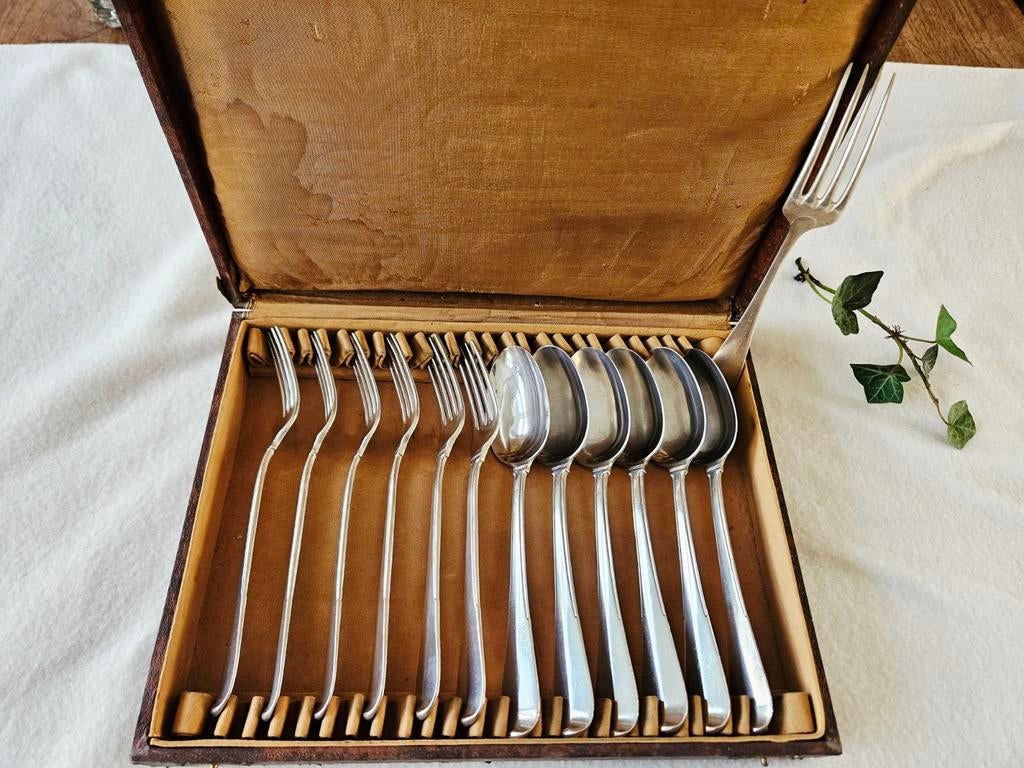 6 couverts Jan Eisenloeffel, model 70, Gero 90, Ophalen of Verzenden