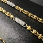 18 karaat gouden ketting massief monte carlo schakel italy, Sieraden, Tassen en Uiterlijk, Kettingen, Ophalen of Verzenden, Zo goed als nieuw