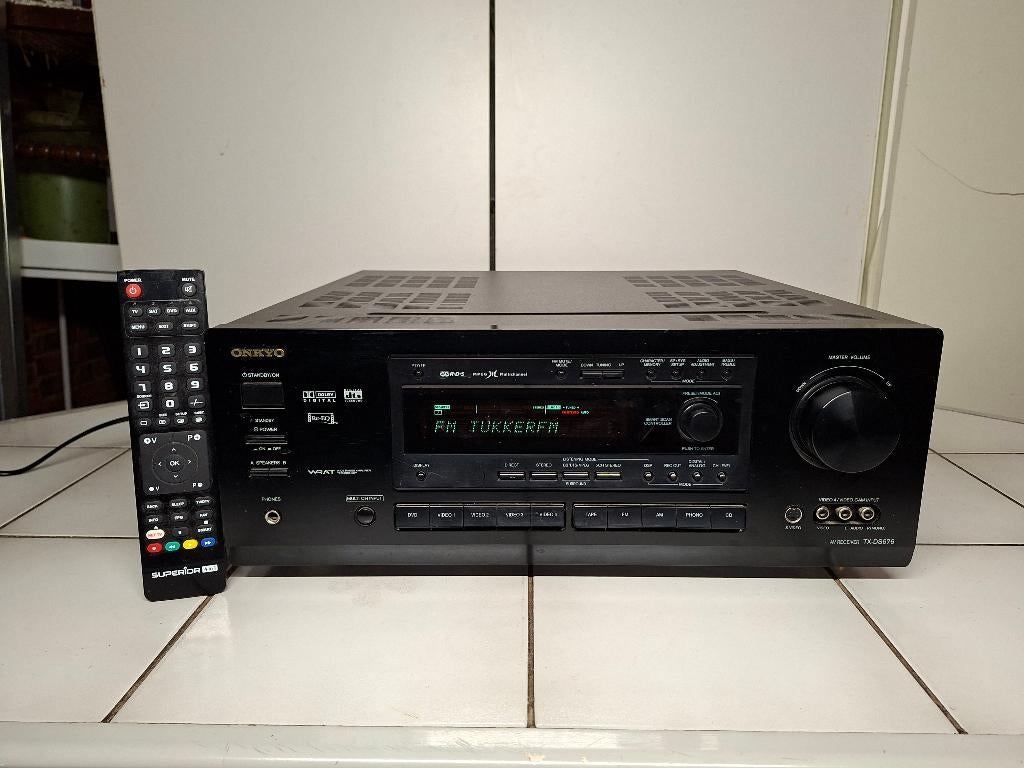 Onkyo TX-DS-676 Receiver Met Afstandsbediening In Nieuwstaat, Ophalen, Refurbished, 120 watt of meer, Overige merken