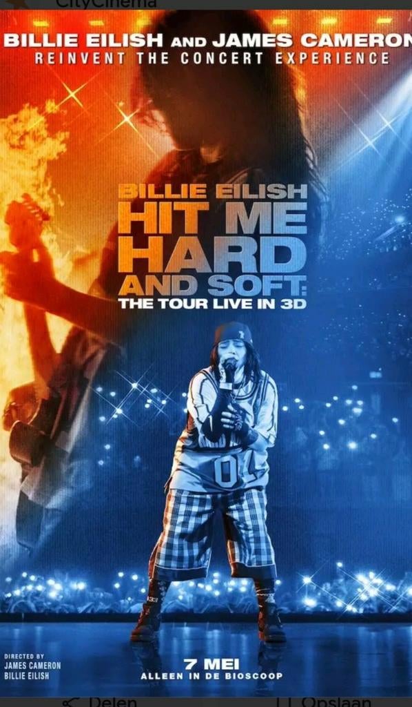1x ticket Billie Eilish Hit me hard and soft tour 3D film, Eén persoon