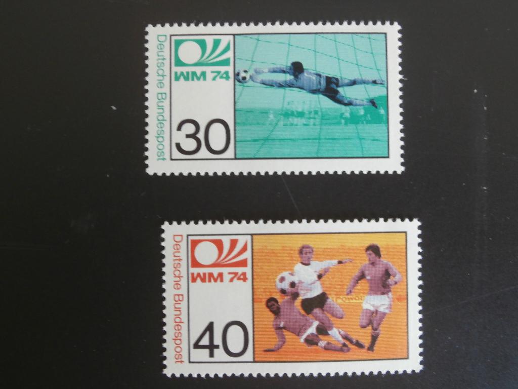 DUITSLAND 1974; serie WK VOETBALLEN, Postzegels en Munten, Postzegels | Thematische zegels, Postfris, Sport, Verzenden