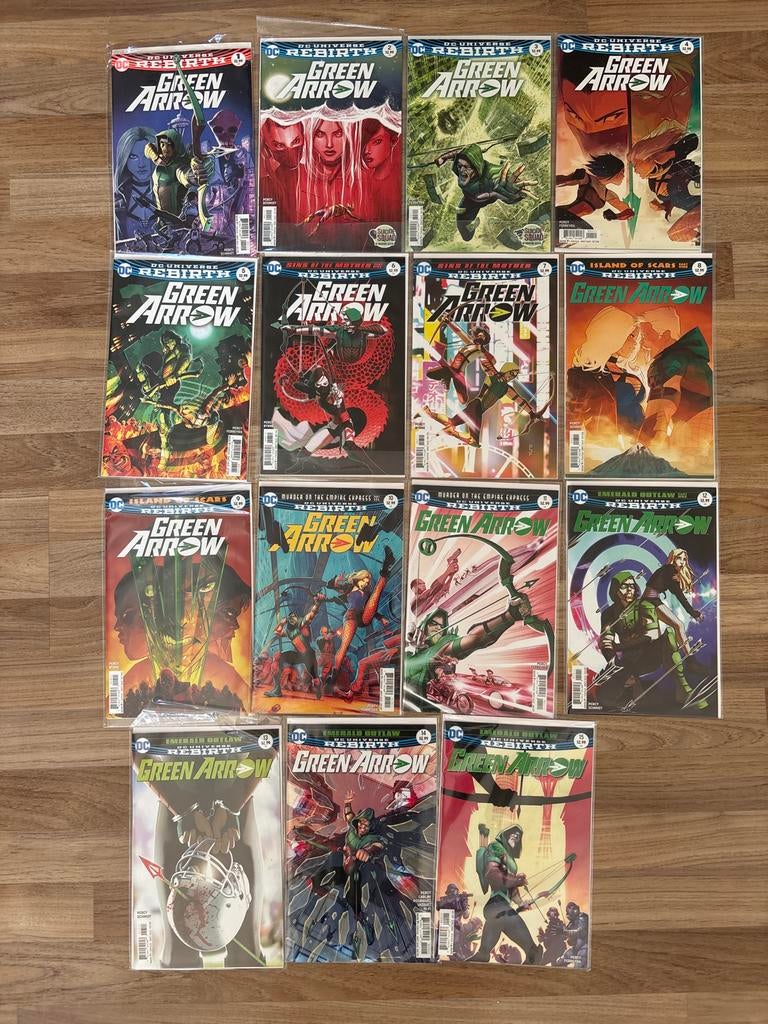 Green Arrow Rebirth 1 t/m 15, Gelezen, Amerika, Ophalen of Verzenden, Meerdere comics