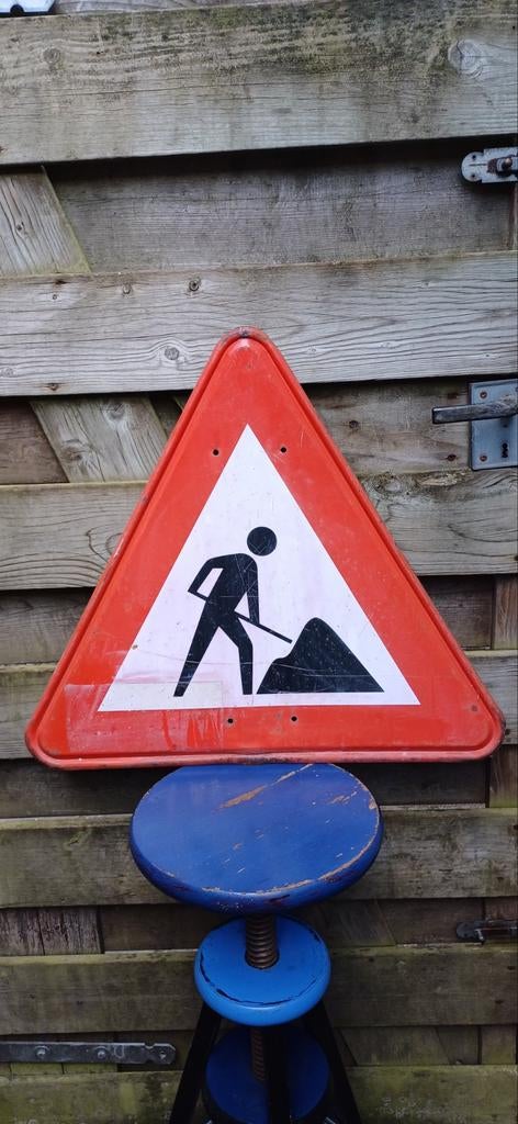 Werk in uitvoering  verkeersbord., Ophalen of Verzenden, Zo goed als nieuw