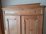 Grenen servieskast kledingkast tweedeurs met lade, Huis en Inrichting, Kasten | Ladekasten, Ophalen, Landelijk romantisch, 100 tot 150 cm