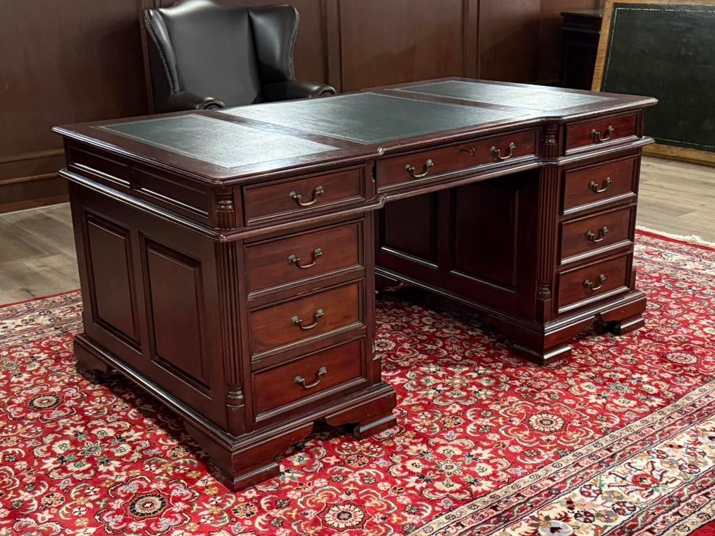 Klassiek Engels bureau #659, Huis en Inrichting, Bureaus, 93 cm, Bruin, Ophalen of Verzenden, Zo goed als nieuw