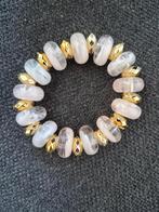 Armband met kralen en goud, Ophalen of Verzenden, Zo goed als nieuw, Overige kleuren, Kunststof of Plastic